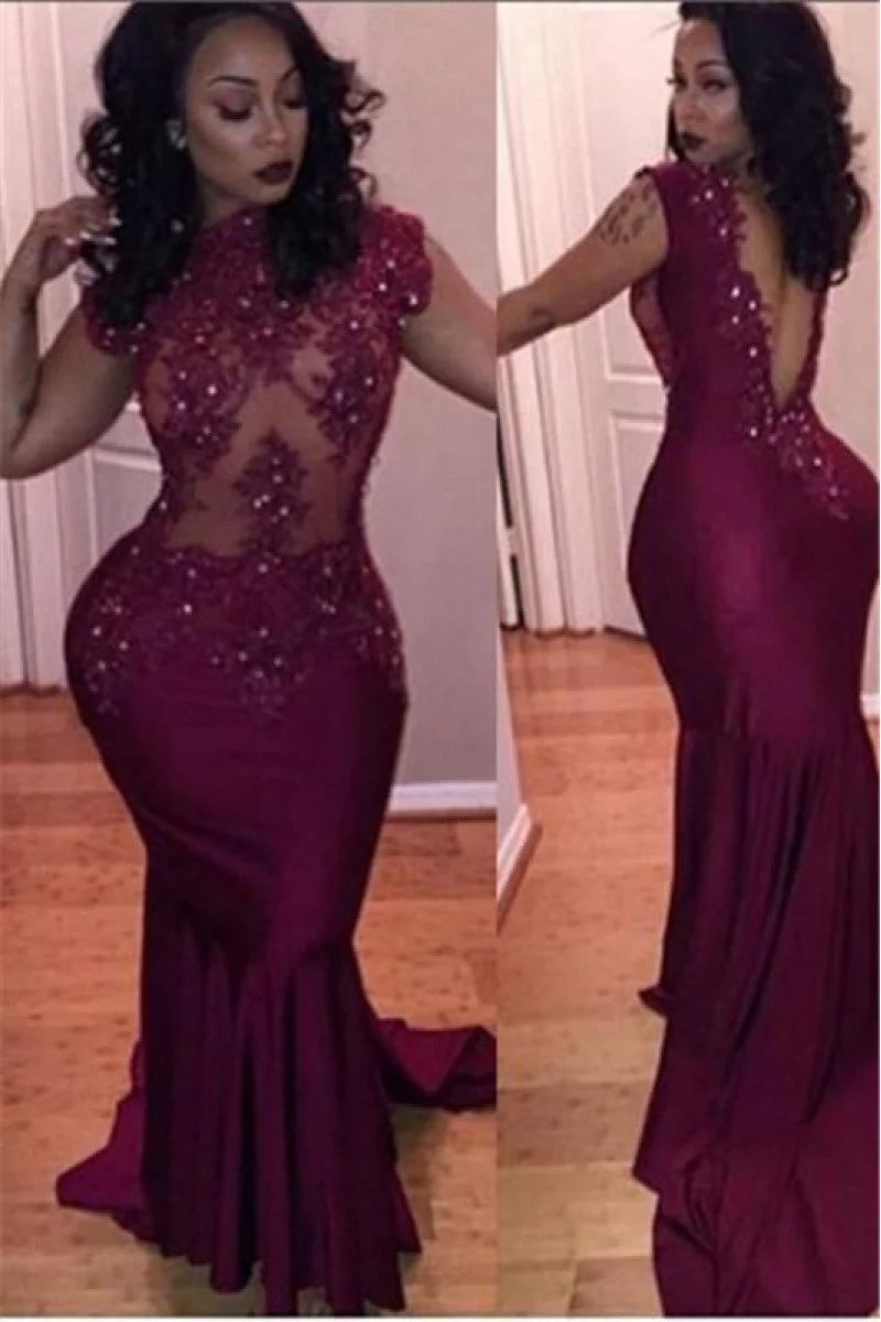 Black Floral Bodice Dresses Sheath Prom Dresses with Ruffle Side