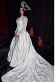 Wonderful High Neck Long Sleeves Cathedral Train A-line Wedding Dresses With Appliques