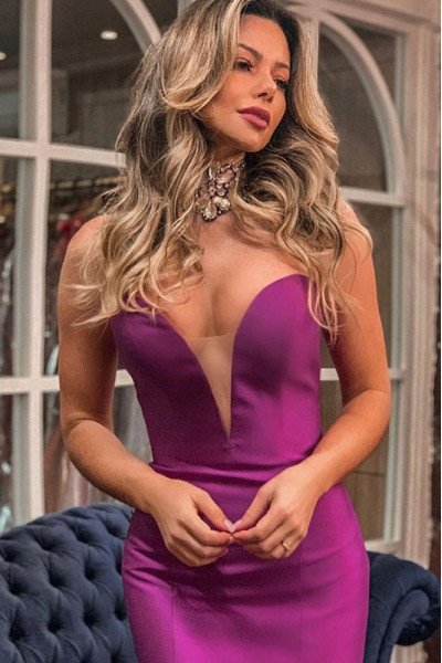 Candice Sexy Purple Sweetheart Puffy Layers Mermaid Prom Dresses