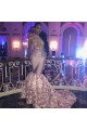 Jamie Elegant Dusty Pink Halter Appliques Mermaid Prom Dresses With Court Train